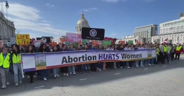 Pro life activists gather in san francisco for annual walk for