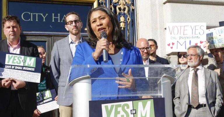 San francisco mayoral candidates rally around prop. m