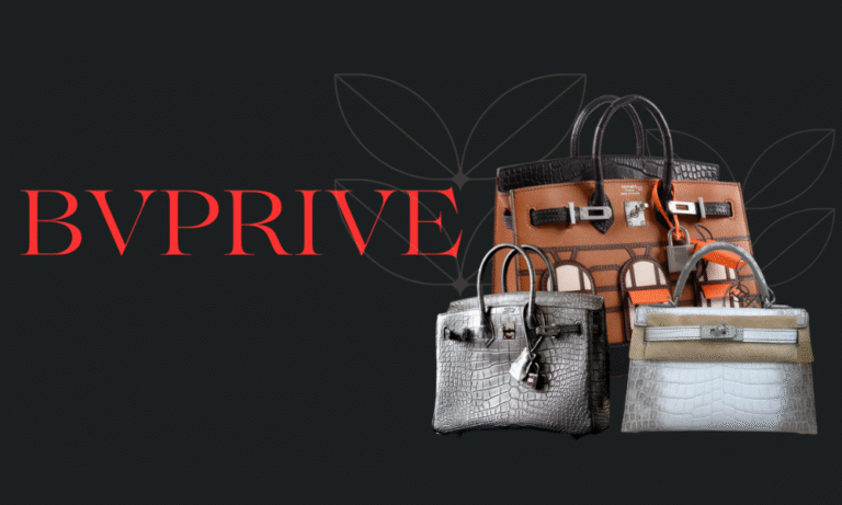Luxury BVPRIVE handbags displayed with a sleek black background, featuring a variety of high-end crocodile leather Birkin bags in multiple colors, showcasing elegance and exclusivity.